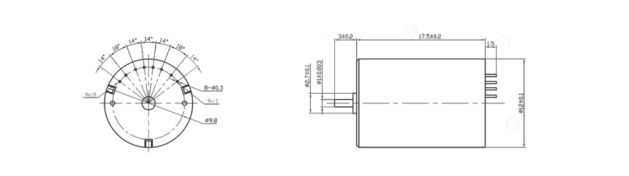 VEC-1218 Coreless motor design VEC-1218 Coreless motor design