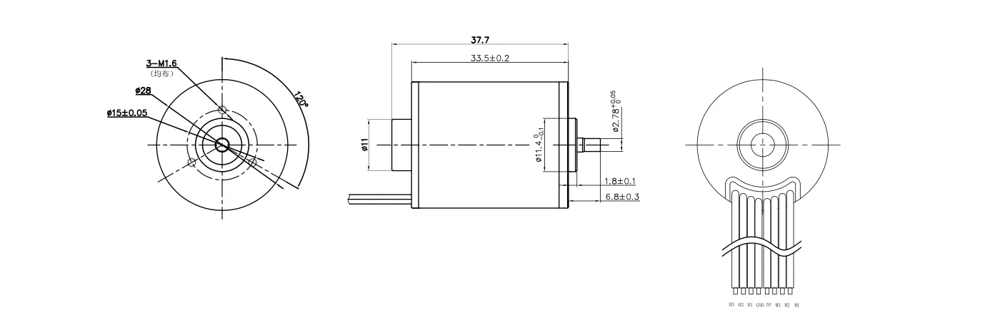 VEC-2838 Coreless motor design VEC-2838 Coreless motor design